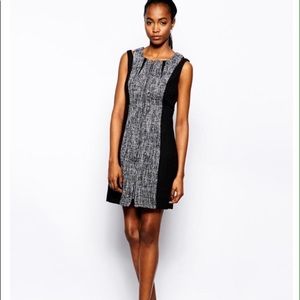 Black and white tweed dress Small